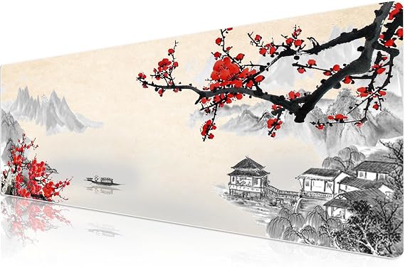 Klasse Pro - 10 Different Models Stitched Edge 90x40 cm Player Gaming Mouse Pad (Cherry Blossom, 90x40 cm)