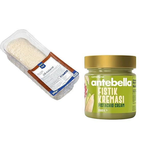 500 gr/1.1 lbs Kataifi Material - Make Chocolate Dubai with + 7oz Pistachio Cream Kataifi, Kataifi Shredded Fillo Dough, Kataifi Pastry, Phyllo Dough - Total 1.53 Lbs shipped from Turkey