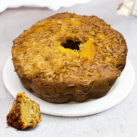 Traditional Pineapple Coconut Coffee Cake, Delectable Combo of Coconut & Pineapple, Kosher Certified & Trans Fats Free, Amazingly Delicious Gourmet Food Gift Baked for Special Occasions - 28.0 Ounce