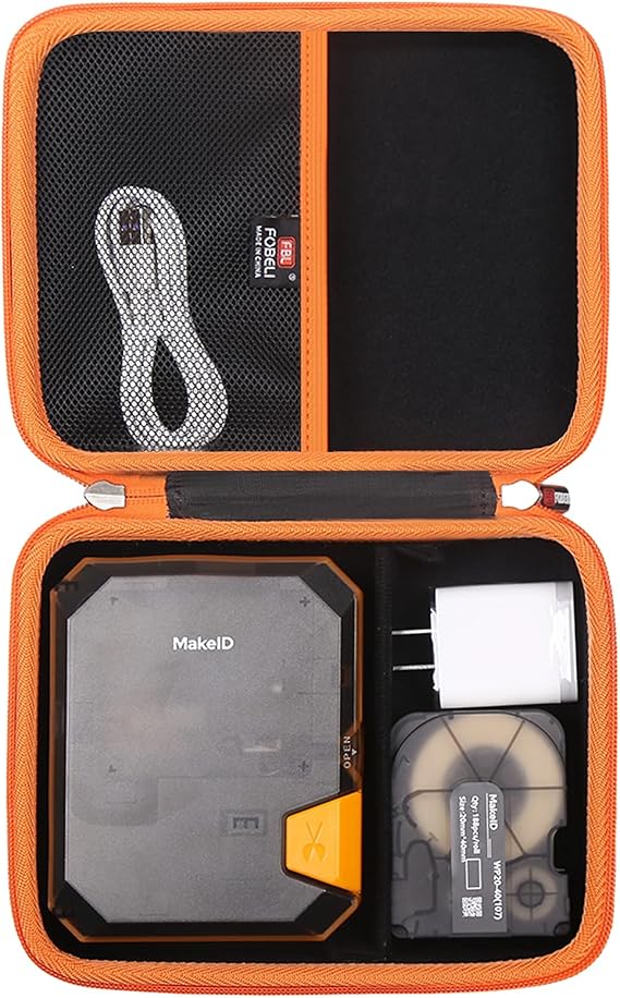 FBLFOBELI Hard Case for Makeid P31 Industrial Label Maker, Thermal Transfer Label Printer Portable Bluetooth Labeler Storage Holder (Case Only)