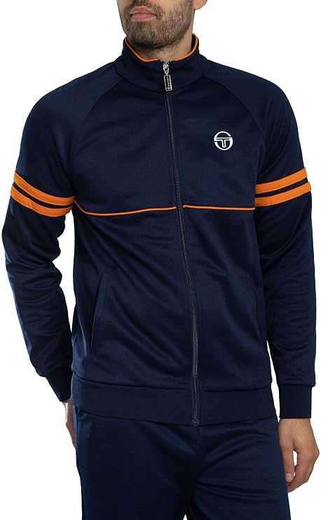 Sergio Tacchini Orion Track Top Jacket Maritime Blue/Orange Pepper