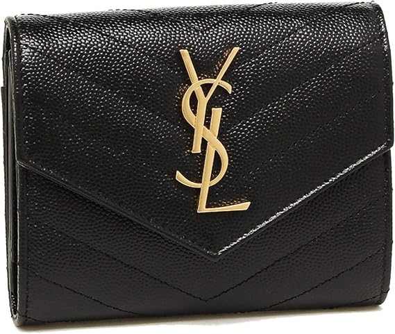 San Laurent Paris San Laurent Trifold Wallet Monogram Ladies' 403943 BOW01 1 NERO 1000 Black