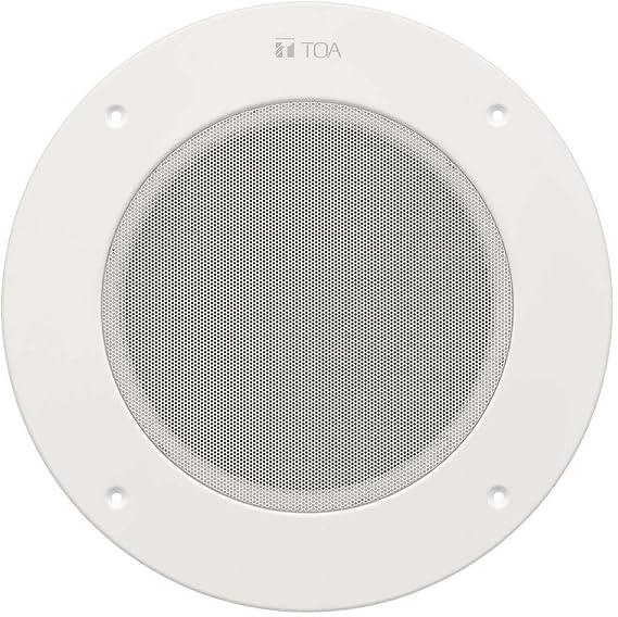 TOA Electronics IP-A1PC580R IP Ceiling Mount Speaker, White; Built-in 8W Amplifier; Internal Data Storage for up to 20 Audio Files; Supports SIP Protocol for Flexible Integrations with VoIP Devices