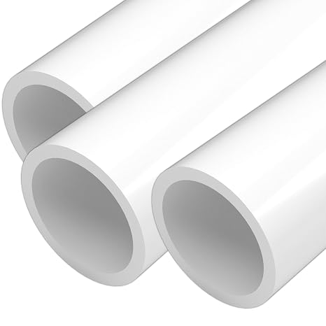 FORMUFIT PVC Pipe, 1-1/2" Size, (1.900" Actual OD) Sch 40 Furniture Grade, White (40"L x 3-Pack) DIY Structural for Greenhouse, Garden, Dog Agility and Maker Projects - P112FGP-WH-40x3
