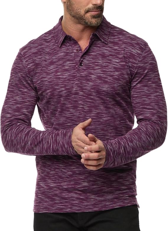 Robert Graham Men's Thales Long Sleeve Knit Polo Shirt