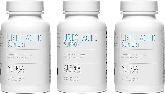 Uric Acid Support Supplement Tart Cherry, Celery Seed, Turmeric, Quercetin 60 Vegetarian Tablets (Pack of 3)