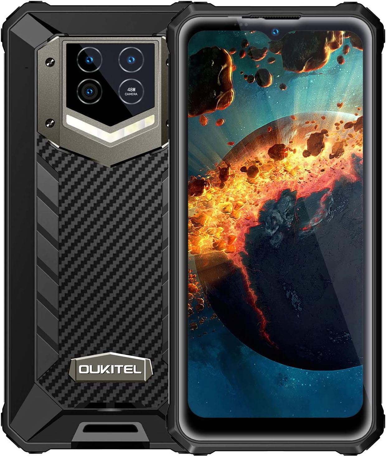 CRELANDER OUKITEL WP15 RFor UGGed Smartphone Waterproof 15600mAh 6.52'' 8GB RAM 128GB ROM Octa Core Android11 48MP NFC Mobile Phones