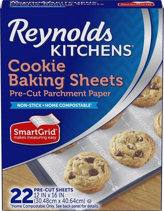 Reynolds Kitchens Pre-Cut Parchment Paper Cookie Baking Sheets, 22ct
