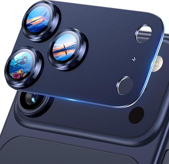 UniqueMe for iPhone 17 Pro Max Camera Lens Protector - 1 pack Deep Blue