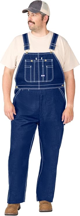 Big Smith Men's Rigid Denim Bib Overall