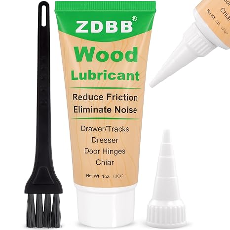 ZDBB Wood Drawer Wax Lubricant Paste Door Lubricant Drawer Slide Grease | Wear-Resistant Eliminate Sticking Noise Loosen Wood Furniture, Window Track, Sliding Glass Doors, Hinges, 1 oz 1-Pack