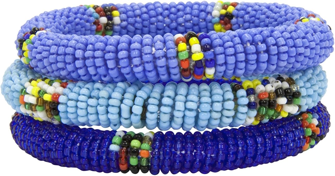 Womens Handmade Maasai Bead Bracelets - Strand Bracelets
