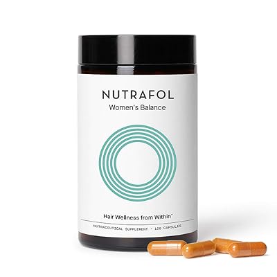 Nutrafol Womens Balance Hair Growth Supplement for Thicker, Stronger Hair Peri and Post Menopause 4 Capsules Per Day - 1 Month Supply