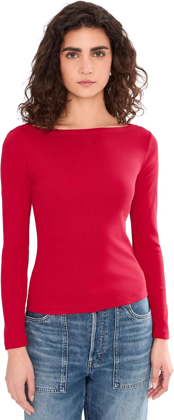 Madewell The '90s Boatneck Tee in Compact Cotton