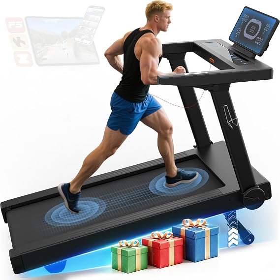 Treadmill for Home Foldable, 20% Auto Incline, Running Machine