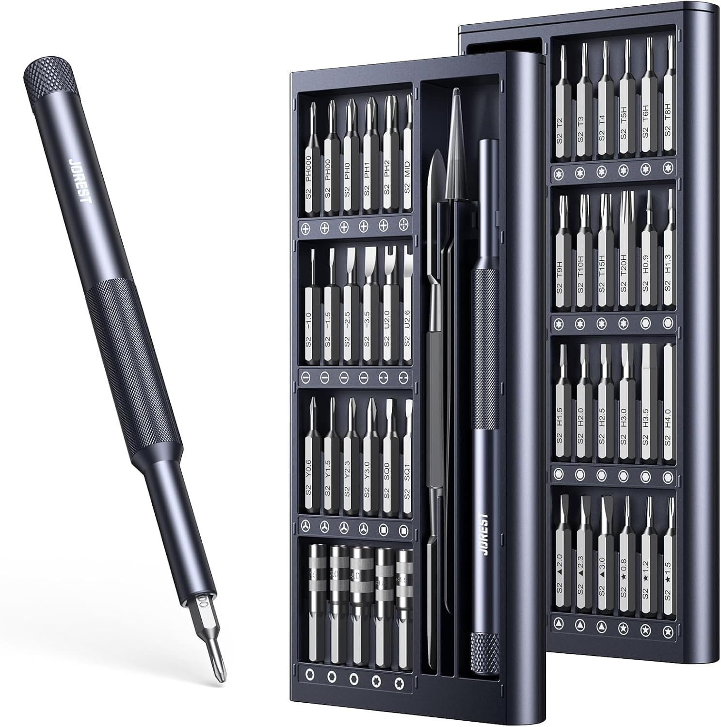 JOREST 50 in 1 Precision Screwdriver Set with Security Torx, Magnetic Mini Repair kit for MacBook, Laptop, PS4, PS5, iPhone, Nintendo Switch, Glasses, Watch, Toy, Stocking Stuffers Gifts for Men