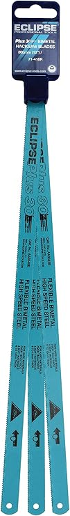 Eclipse Professional Tools 71-624R Triple Pack of Bimetal Hacksaw Blades, 1 each of 18, 24, 32 TPI