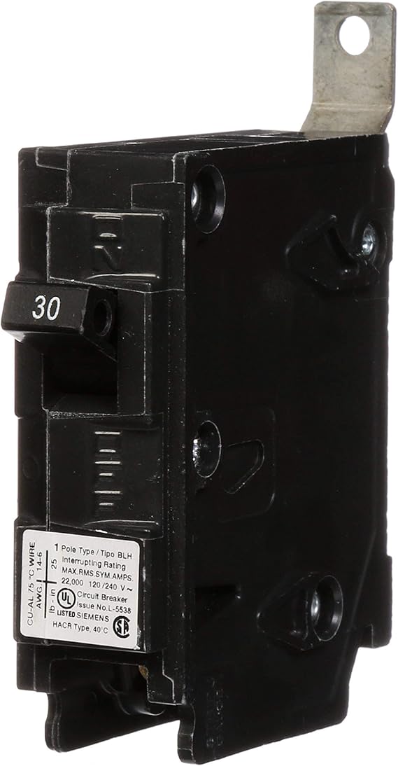 Siemens B130H 30-Amp Single Pole 120-Volt 22KAIC Bolt in Breaker