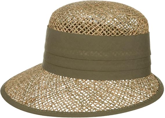 Seeberger Beach Straw Cap Women Olive One Size