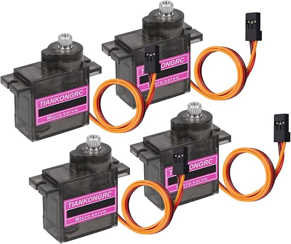 4 Pack MG90 Micro Servo Motor Coreless 9G RC Metal Gear Servo Motor