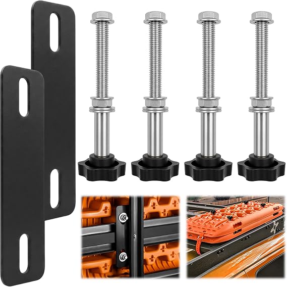 TRACTION BOARD MOUNTING KIT, Easy-to-Install Recovery Board Mount, Safety Traction Board Mount, Universal Recovery Board Mounting Kit with 4.72"~6.69" Hole Spacing,