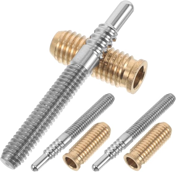 3Pcs Pool Cue Joint Pin Inserts - Quick Release Billiard Cue Joint Parts Extension Screws - for Repairing and Extending Pool Sticks for Home and Club Use