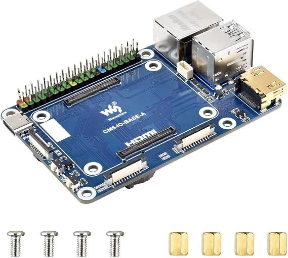 waveshare Mini Base Board (A) Compatible with Raspberry Pi Compute Module 5,Suitable for Evaluating The Raspberry Pi CM5 Or Being Integrated Into End Products