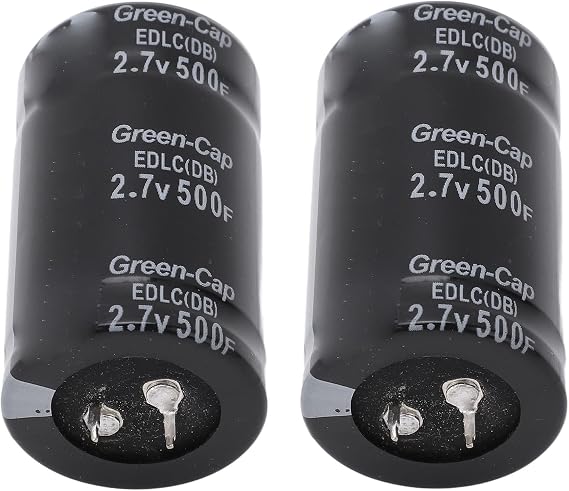 2.7V 500F Super Capacitor 6Pcs Set, Rectifier Capacitor Car Audio Power Storage with Equilibrium Function for Automotive Boost Stereo