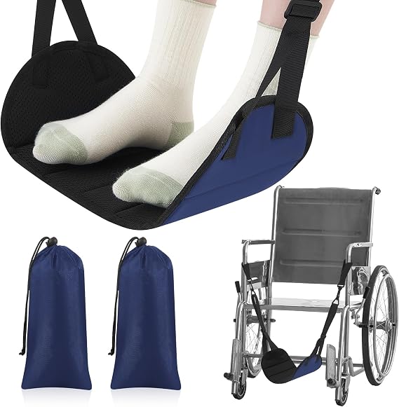 2 Pcs Wheelchair Leg Rest Footrest Hammock Adjustable Footrest Hanging Foot Sling Wheelchair Accessories for Foot Rest Replacement