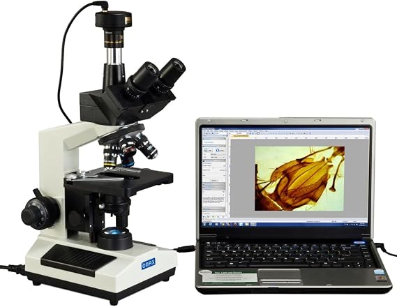 OMAX M837SL-C100U 2000X Compound Trinocular Replaceable LED Microscope