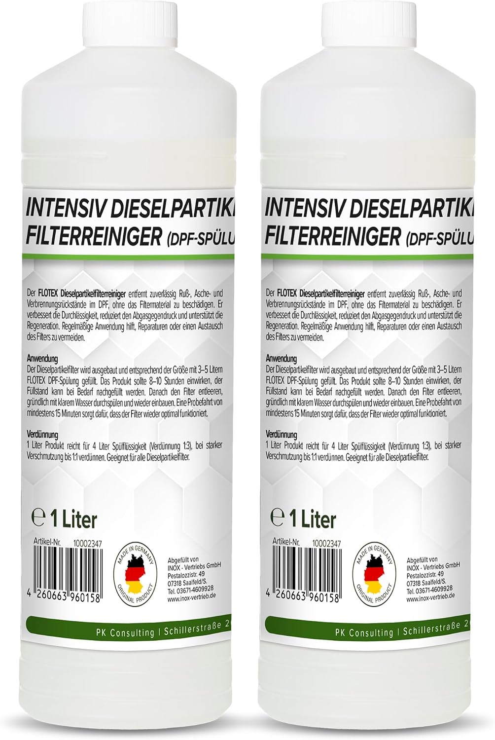 DPF Reiniger Dieselpartikelfilter 2x1L Entfernt zuverlässig Ruß Asche und Verbrennungsrückstände Partikelfilter Reiniger Diesel verbessert Leistungsfähigkeit des Motors