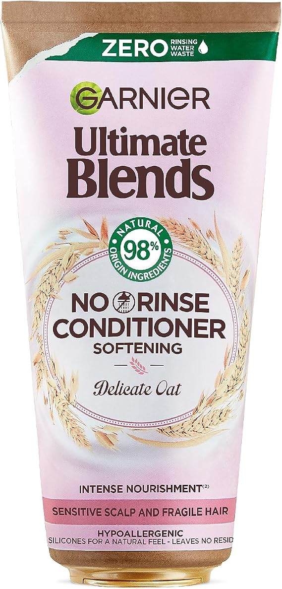 Garnier Ultimate Blends Delicate Oat Soothing NO RINSE, Leave-in Conditioner Sensitive Scalp And Fragile Hair, 200 Ml