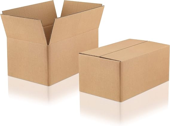 Pack of 10 Double Corrugated Cardboard Boxes 385 x 285 x 370 mm Corrugated Cardboard (No. 2W-1) Brown - Cardboard Folding Box for Shipping of Goods Parcel & Parcels Large (L) - Cardboard Shipping Packaging Extra Stable
