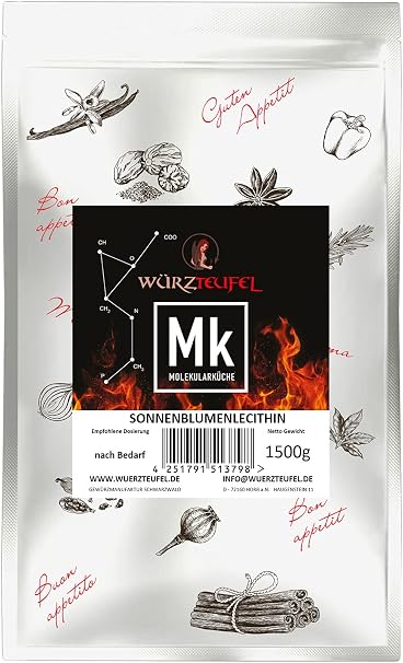 Lecithin pure lecithin powder sunflower lecithin from Germany. Emulsifier E322. Bag: 1500g (1.5kg)