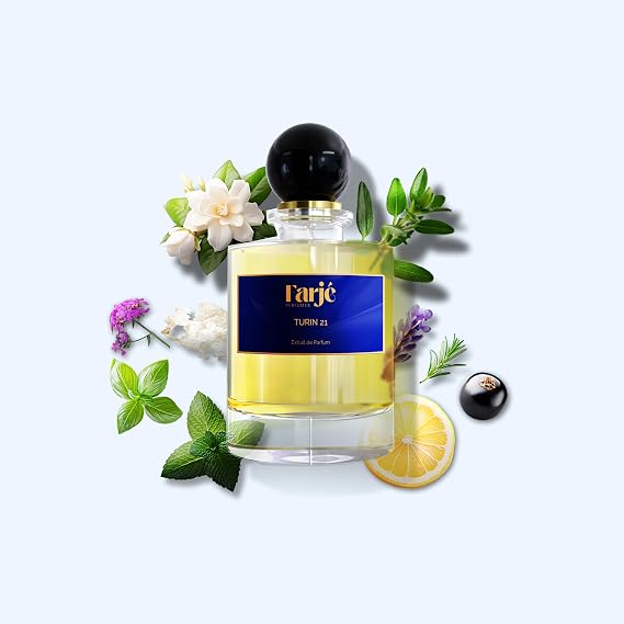 Farje Perfumes Turin 21 | Inspired by Torino 21 | Finest Niche-Quality Ingredients | Extrait de Parfum Long Lasting | Unisex Citrus Aromatic (50ml)