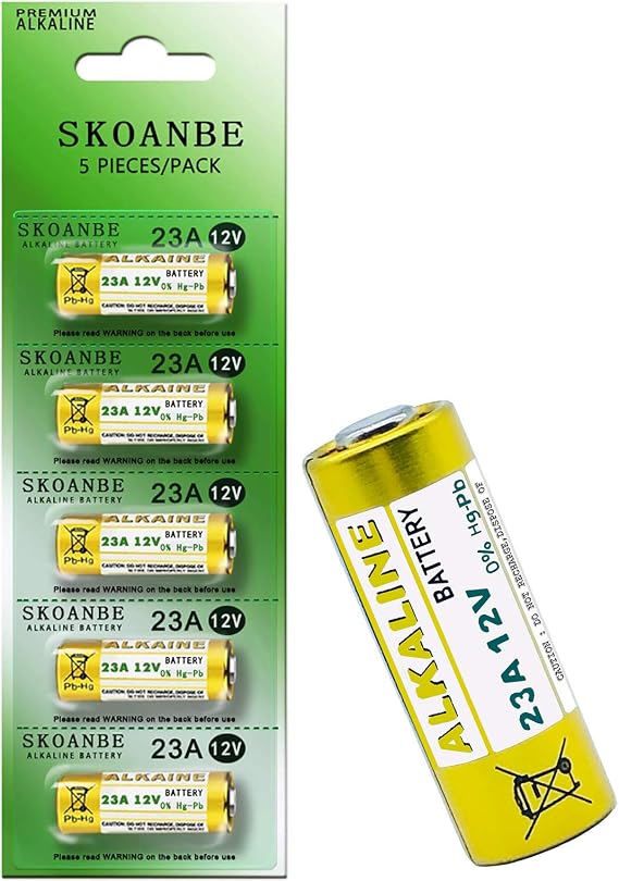 SKOANBE 5PCS 23A 12V Alkaline Battery A23 L1028 MN21 12Volts Battery