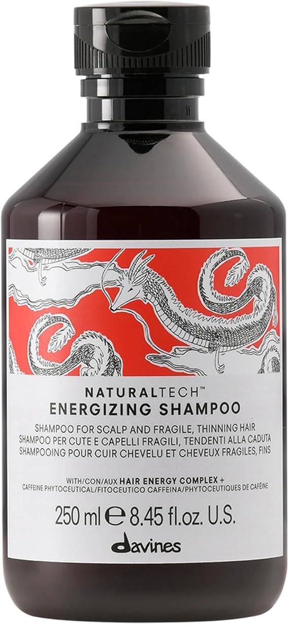 DAVINES DAV255505 Naturaltech Energizing Shampoo 250 ml for adults, built for healthy-looking hair care and styling, 250 ml, natural