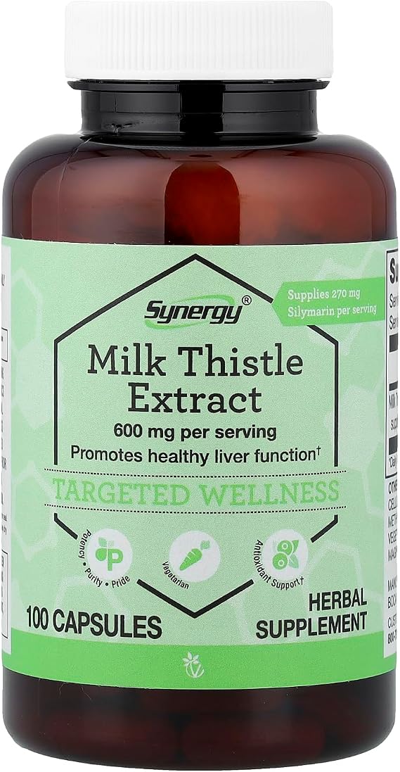 Vitacost Synergy, Milk Thistle Extract, 100 Capsules (300 mg per Capsule)