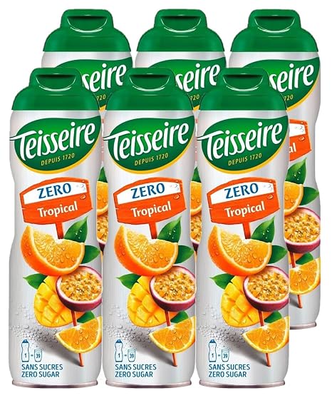 Mathieu Teisseire Zero Tropical Syrup 6 x 600 ml
