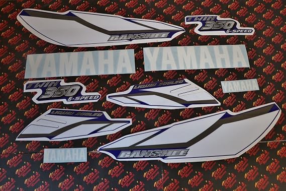 Vito's vinyl decal graphics kit 14MIL sticker fits Yamaha Banshee BLUE WHITE 2002