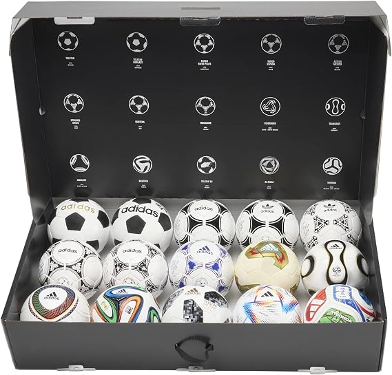 adidas World Cup Historical Ball Set Limited Edition Collection of Iconic World Cup Match Balls in Pro, Mini, and Club Variants