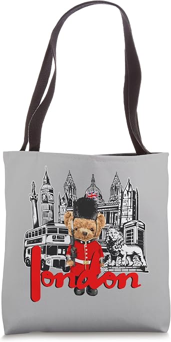 London Teddy Bear Queen Guard Illustration Graphic Anime Tote Bag