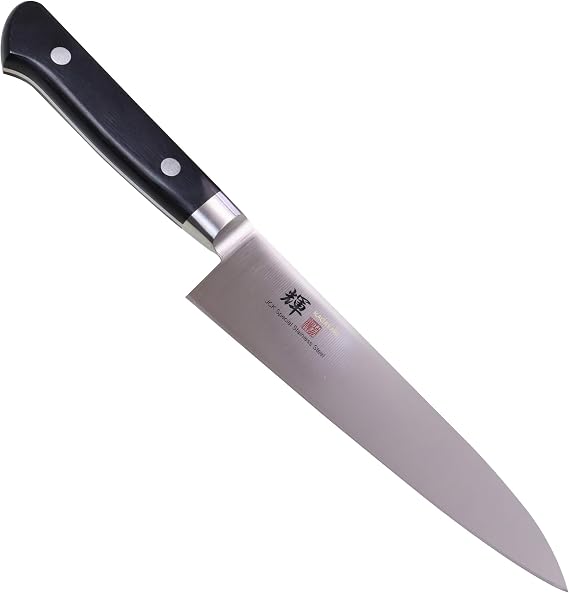 Kagayaki Basic KG-5 Japanese Chef's Knife, Gyuto 7-Inch (180mm) VG-1 Mono-Steel, Carbon Steel Sharpness with Stainless Ease, Made in Japan