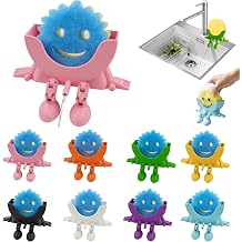 Sponge Holder Sink for Scrub Daddy Washing Up Sponge 3D Print Kitchen Sponge Holder with Drainage Sponge Organiser Kitchen Dish Sponge Holder for Kitchen Organisation