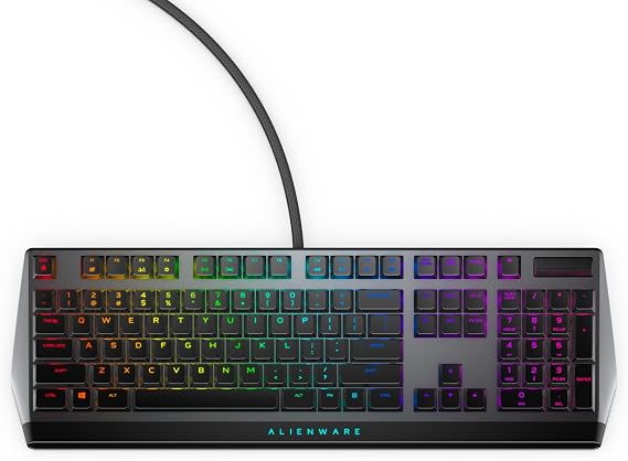 Alienware Düşük Profilli RGB Oyun Klavyesi AW510K: Alienfx Tuş Başına RGB LED - Medya Kontrolleri ve USB Geçiş - Cherry MX Düşük Profil Kırmızı Anahtarlar