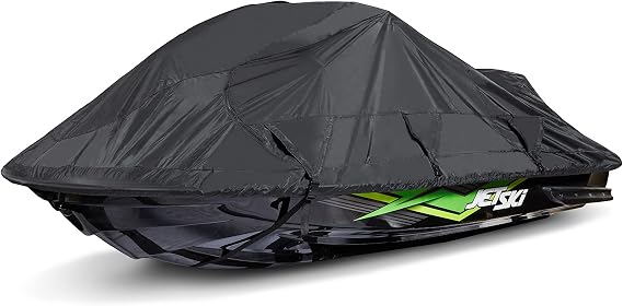 Covermates RainBlock Prime Jet Ski Cover, 124" L x 46" W x 33" H, Black