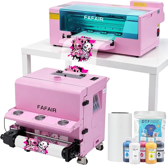 A3 DTF Printer XP600 Printhead with Powder Shaker, DTF Transfer Machine