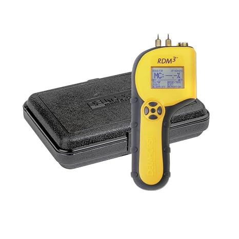 RDM-3W/CS Digital Wood Moisture Meter with Carrying Case/Includes Meter, Extra 2497/A-100 pin for the Meter and Carrying case.