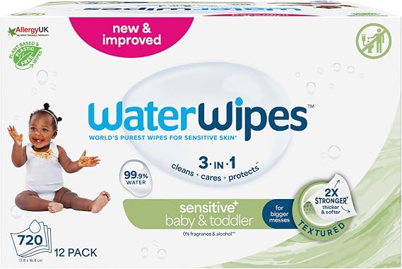 WaterWipes Children's Bio Wet Wipes 60 Pieces x 12 Pieces (720 Leaves) - Toddler