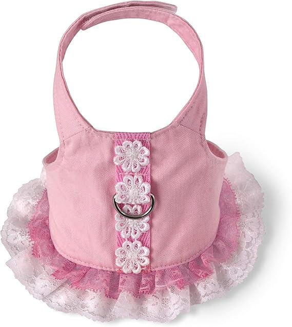 Doggles Dog Harness Dress, Pink, Small